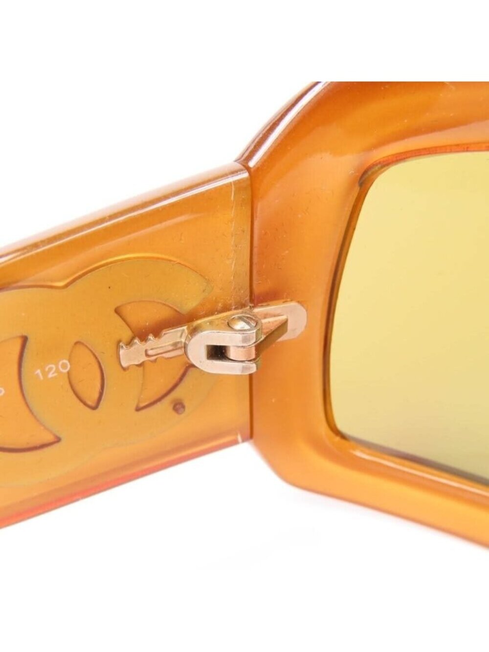 Chanel CC Vintage Logo Mother of Pearl Sunglasses 6022-Q Brown Amber - Picture 6 of 11